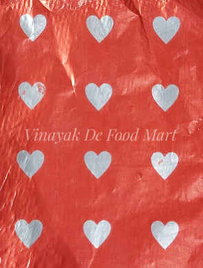 T38 Red & Silver Hearts Large Wrapping Paper - Vinayak De Food Mart