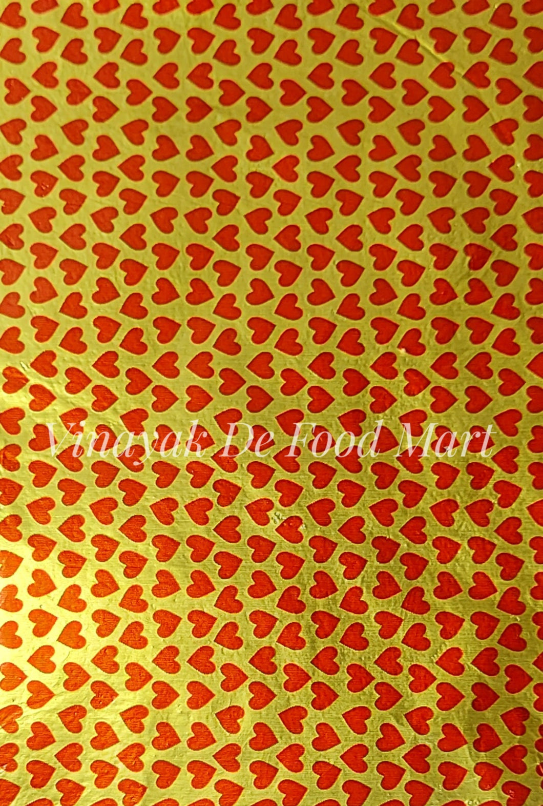 T44 Golden & Red Hearts Large Wrapping Paper
