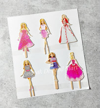 Load image into Gallery viewer, C14 Barbie Doll MDF Theme Cake Toppers
