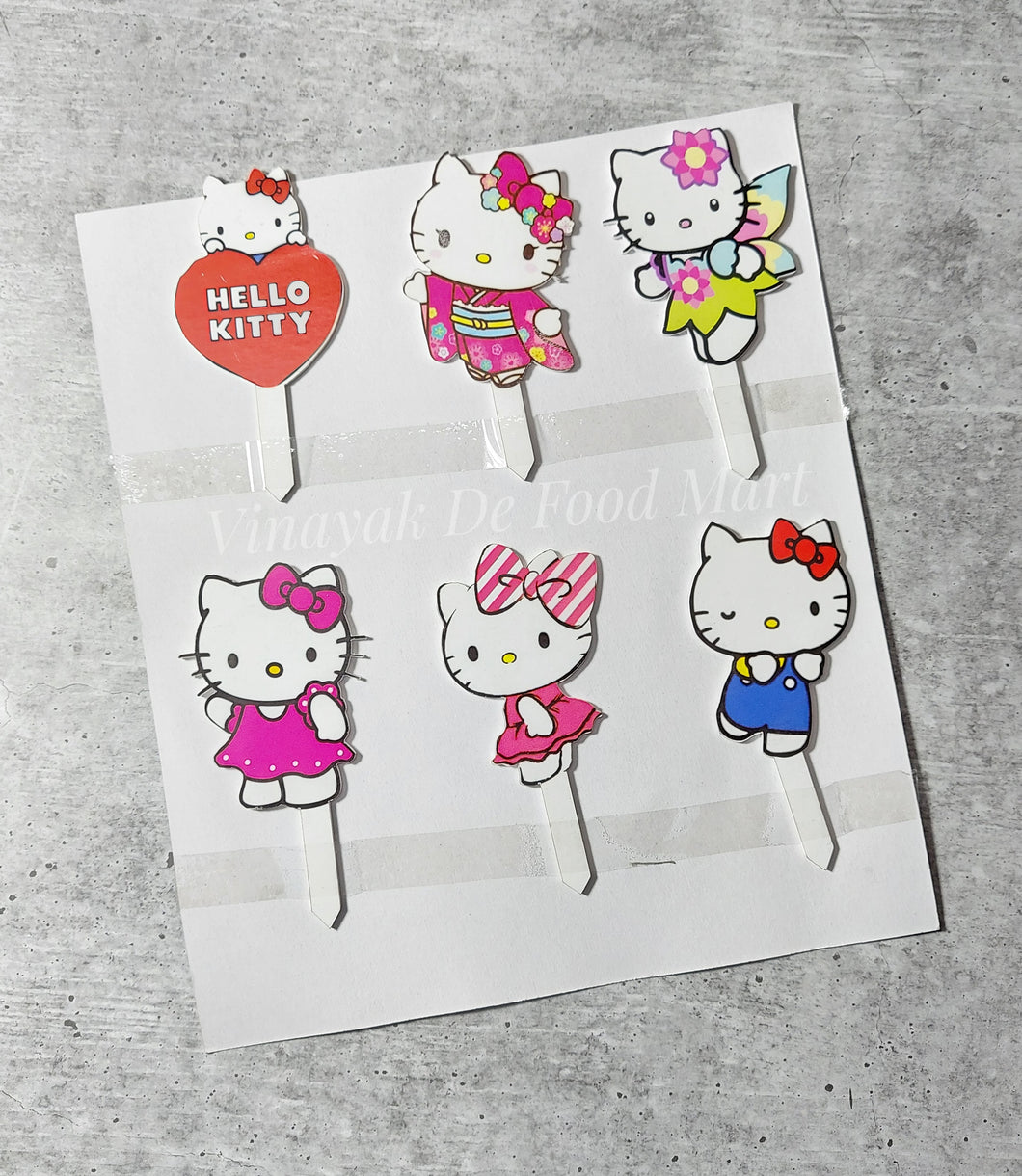 C4 Hello Kitty MDF Theme Cake Toppers