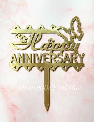 B17 Happy Anniversary MDF Cake Topper - Vinayak De Food Mart