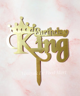 B16 Birthday King MDF Cake Topper - Vinayak De Food Mart