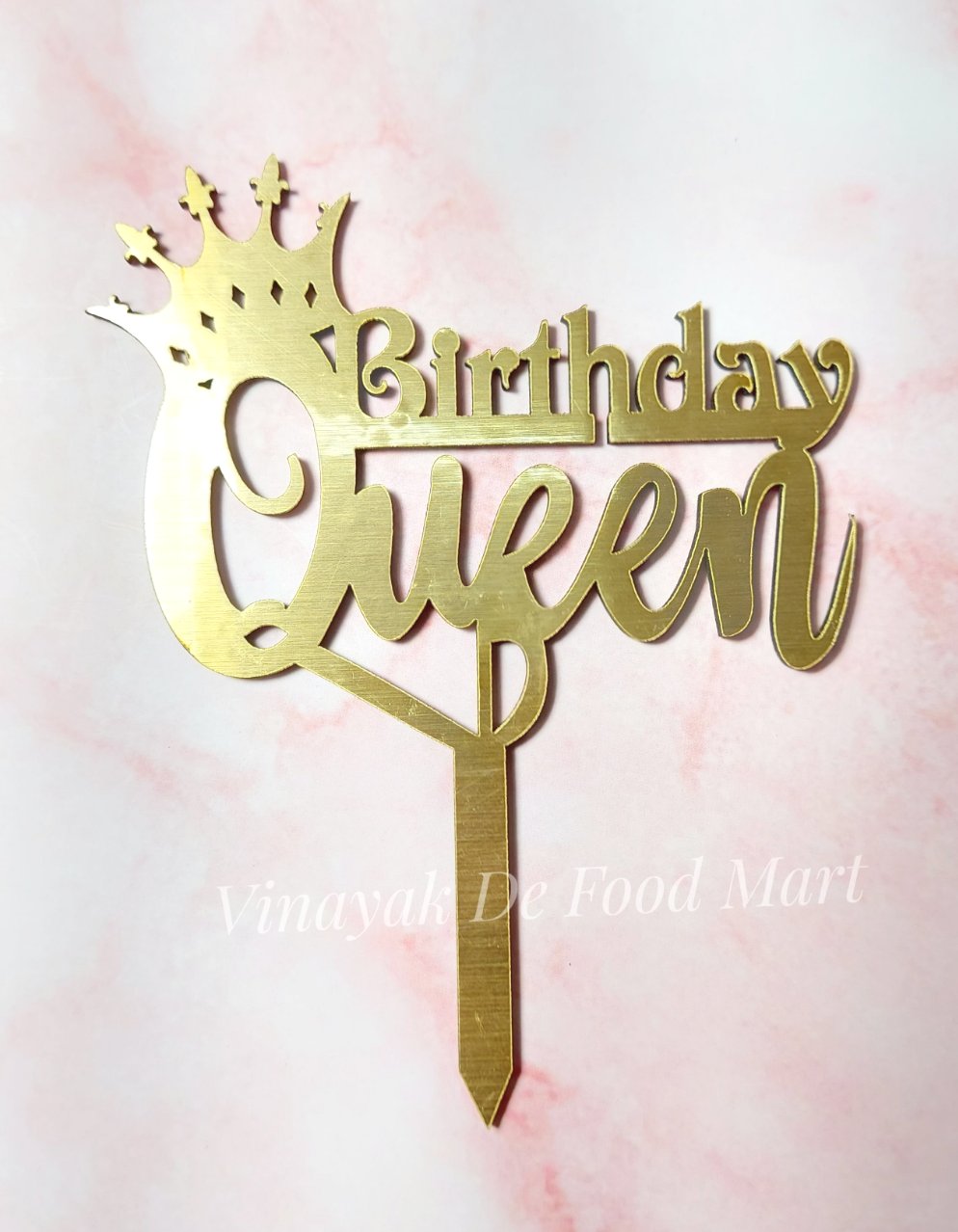 B15 Birthday Queen MDF Cake Topper - Vinayak De Food Mart