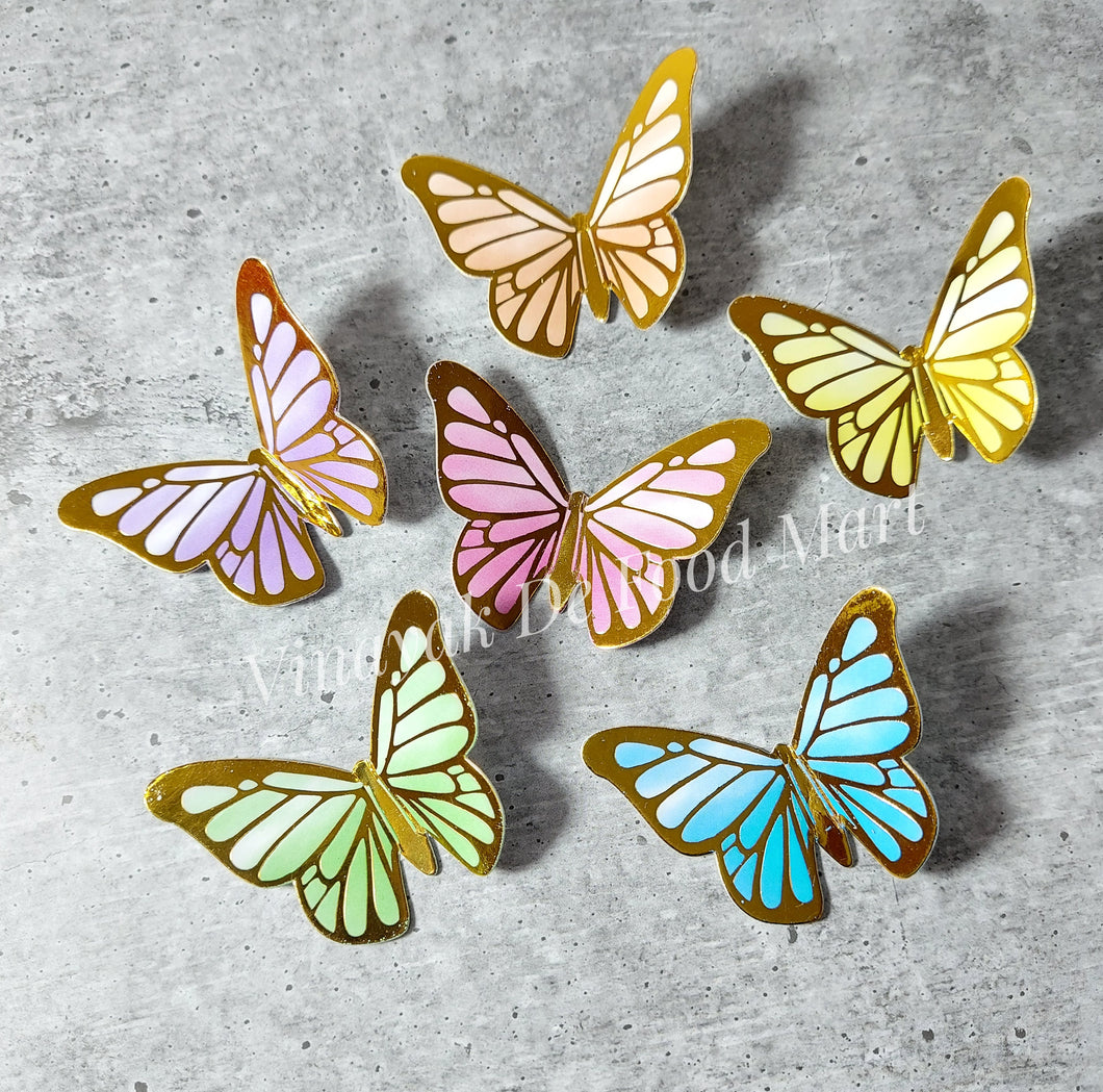 A5 Embossed Multi Color Paper Butterfly 10 Pieces Packƙ