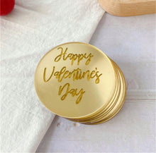 Load image into Gallery viewer, Happy Valentine&#39;s Day Acrylic Charm Coin
