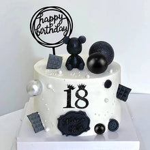 Load image into Gallery viewer, Black Faux Ball 12 Piece Set 2
