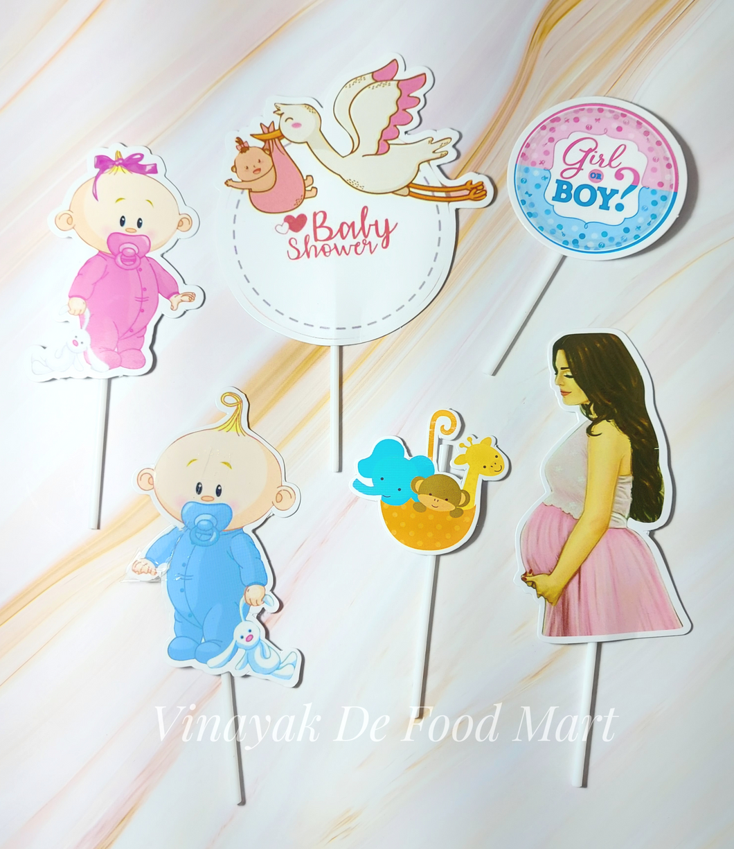 A24 Baby Shower Theme Paper Topper Set