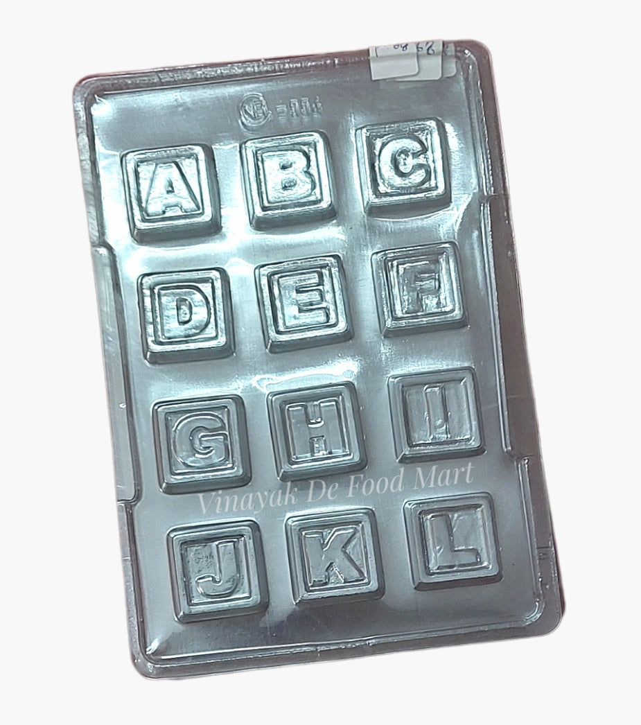 P68-70 Alphabets PVC Chocolate Mould: 3 Piece Set