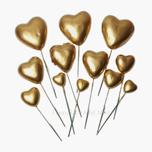 Load image into Gallery viewer, Golden Faux Heart 12 Piece Set
