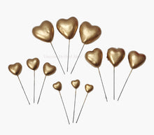 Load image into Gallery viewer, Golden Faux Heart 12 Piece Set
