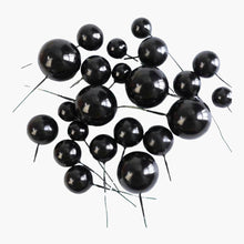 Load image into Gallery viewer, Black Faux Ball 12 Piece Set
