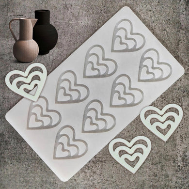 Z601 Heart Silicone Garnish Sheet